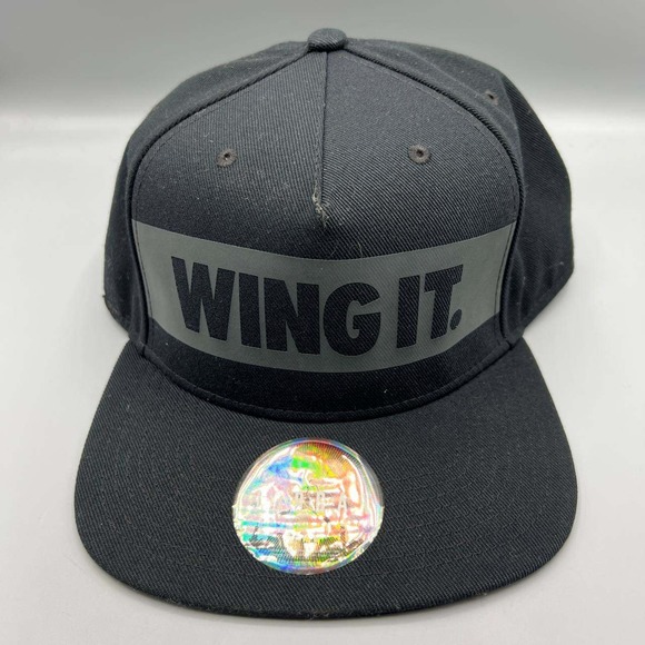 Air Jordan Wings Hat Men Black Wing It Jumpman Snap Back Cap